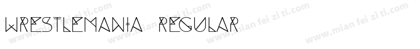 WRESTLEMANIA Regular字体转换